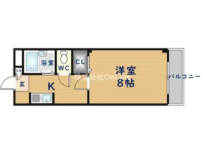 シティハイツピアI(1K/1階)の間取り写真