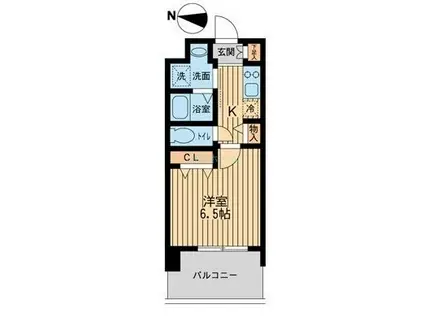 レジディア船橋I(1K/3階)の間取り写真