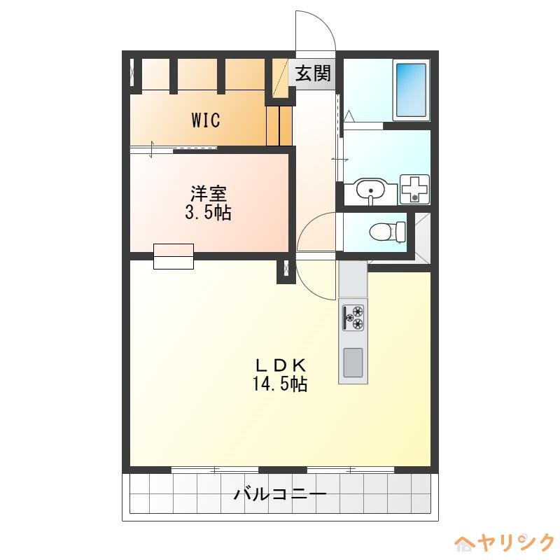 グラシアス(1SLDK/1階)の間取り写真