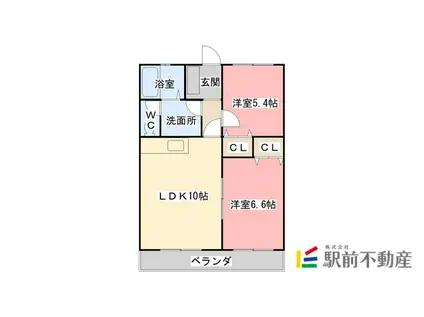 3MILES(2LDK/3階)の間取り写真