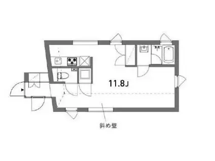 KIF ANNEX(ワンルーム/3階)の間取り写真