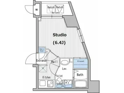 ガーラ・ステーション練馬(1K/8階)の間取り写真