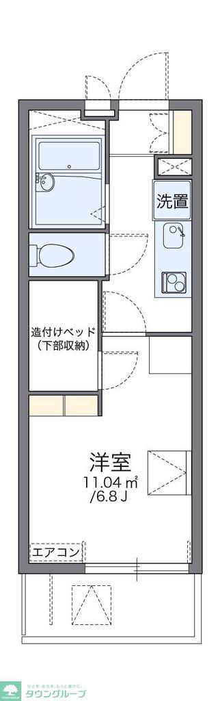 レオパレスエソーレ(1K/1階)の間取り写真