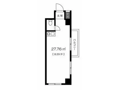 サントピア二子玉川第2(ワンルーム/2階)の間取り写真