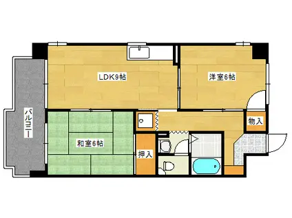 フォーブル川村II(2LDK/3階)の間取り写真