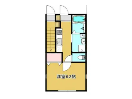 プルメリア八王子(1K/1階)の間取り写真