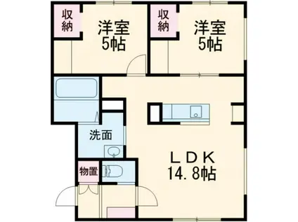 MARESSE ARCO(2LDK/2階)の間取り写真