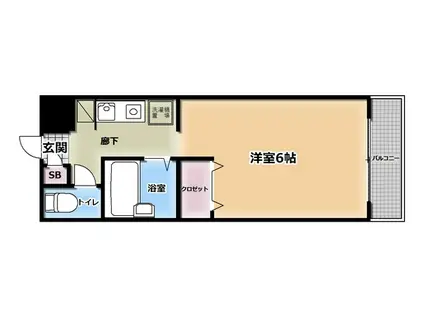 シャトルアラタマ(ワンルーム/4階)の間取り写真