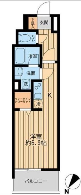 日本橋ファーストレジデンス(1K/3階)の間取り写真