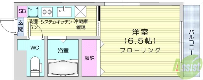 フォレストプラザ(1K/2階)の間取り写真