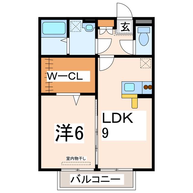 ルミエール昭和(1LDK/2階)の間取り写真