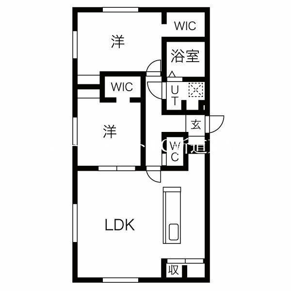 RーFINO札幌桑園(2LDK/5階)の間取り写真