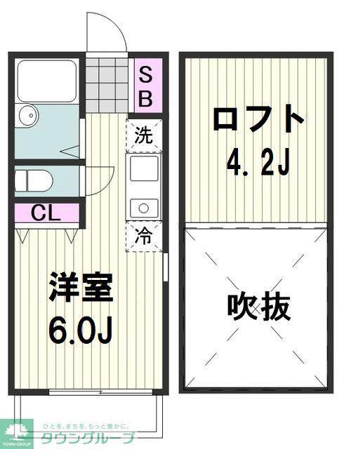 Fコート新吉田II(ワンルーム/2階)の間取り写真