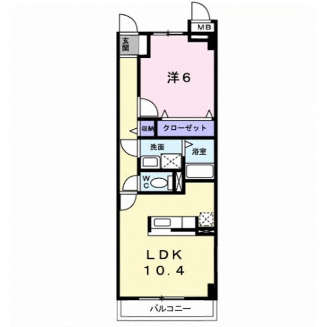 メディカル松下南EX(1LDK/3階)の間取り写真
