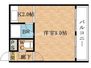 COSMO蓮井(ワンルーム/7階)の間取り写真