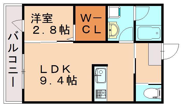 PREVOYANCE花見南JETAIME(1LDK/1階)の間取り写真