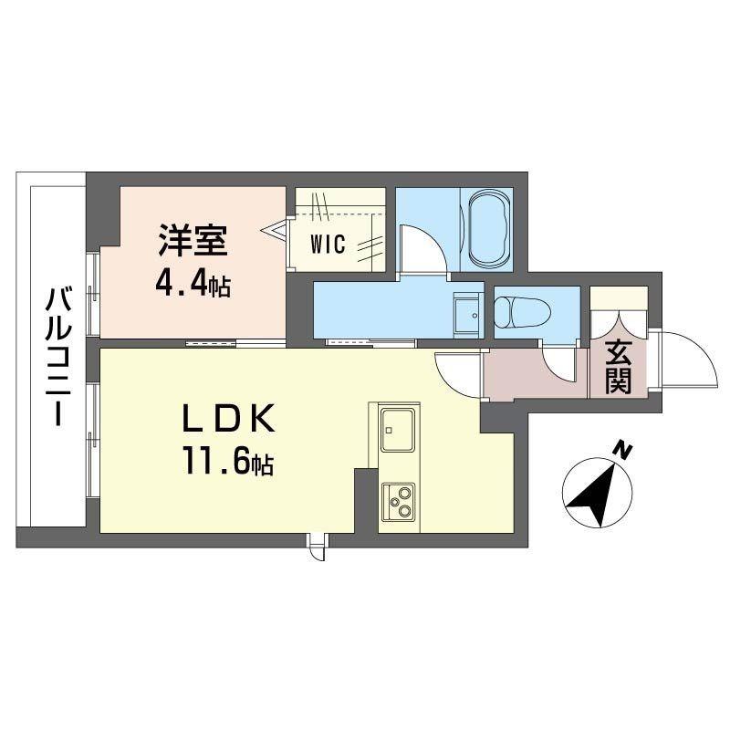ボヌールカイエ(1LDK/3階)の間取り写真