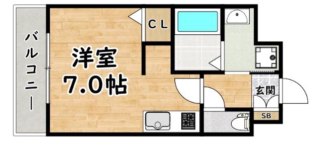 レークス新大阪ウエスト(ワンルーム/4階)の間取り写真