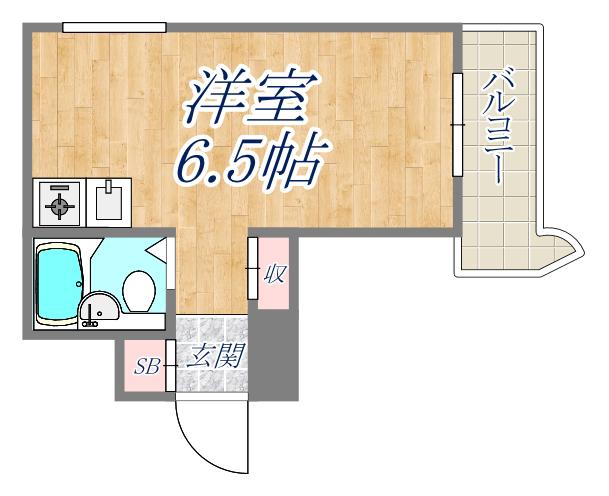 アーバンビレッジ塚口(ワンルーム/3階)の間取り写真