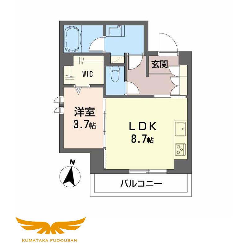 シャーメゾン ウィステリア(1LDK/2階)の間取り写真