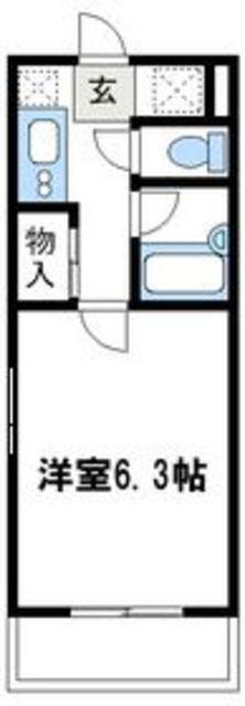ラ メゾン喜多見(1K/2階)の間取り写真
