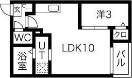 WARREN SHOUHOUII(1LDK/1階)の間取り写真