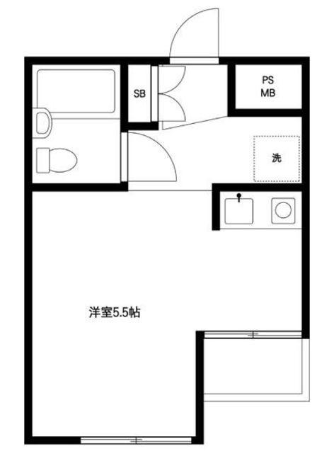 ダイアパレス川崎第2(ワンルーム/3階)の間取り写真