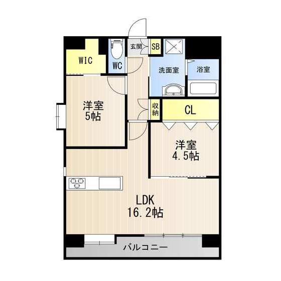 CLOUD9(2LDK/6階)の間取り写真