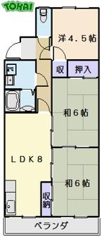 グランドハイツ(3LDK/1階)の間取り写真