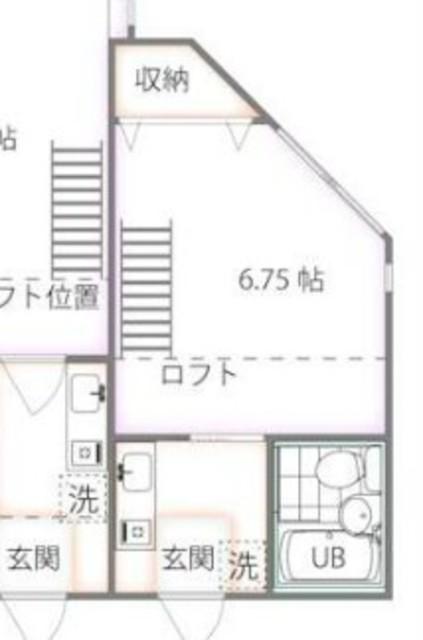 山一コーポ(1K/2階)の間取り写真
