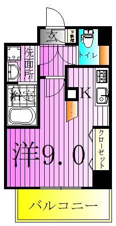 スコラタワー(ワンルーム/4階)の間取り写真