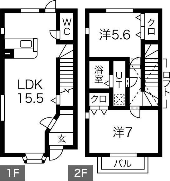 ティンカーベル(2LDK/1階)の間取り写真
