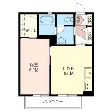 サンモールI号館(1LDK/1階)の間取り写真