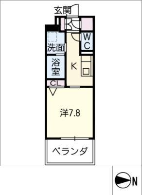 JUNRI SAKURAYAMA(1K/10階)の間取り写真
