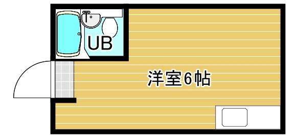 大宝森之宮ロイヤルハイツ(ワンルーム/4階)の間取り写真