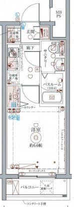 クレヴィスタ立石(1K/1階)の間取り写真