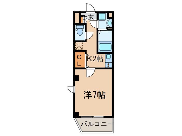 オルジュ本町II(1K/3階)の間取り写真