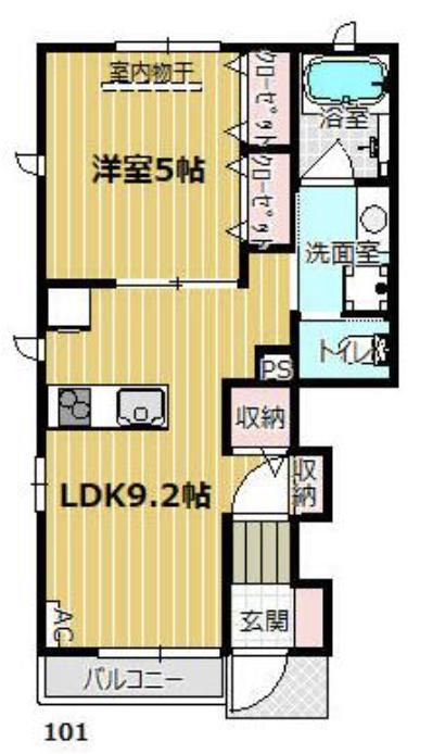 ファドーレ(1LDK/1階)の間取り写真