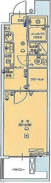 ヴェルステージ西川口(1K/5階)の間取り写真