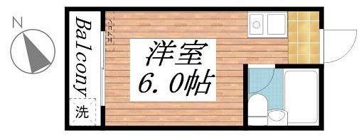 フォースアベニュー(ワンルーム/4階)の間取り写真