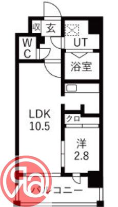 グランフェリーチェ・ナイン(1LDK/8階)の間取り写真
