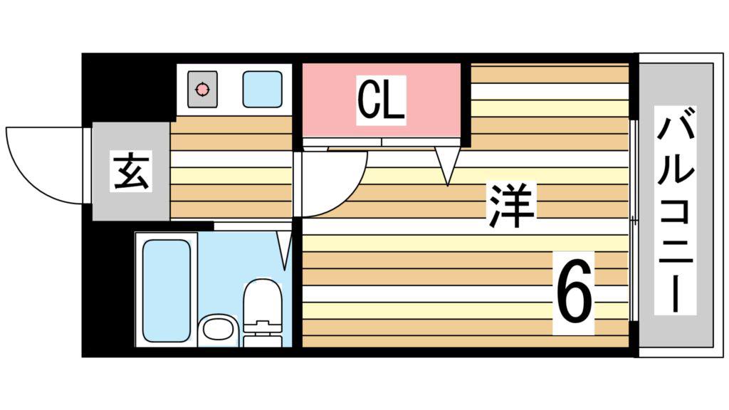 成浩マンション(1K/3階)の間取り写真