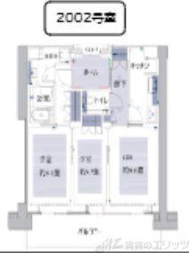 グラングリーン大阪 THE ノース RESIDENCE(2LDK/20階)の間取り写真