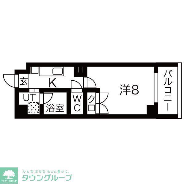 アークヒルズ社台(1K/1階)の間取り写真