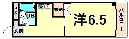 コンフォート南塚口PARTI(1K/2階)の間取り写真