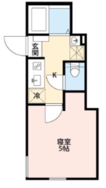 グランクオール北池袋(1K/2階)の間取り写真