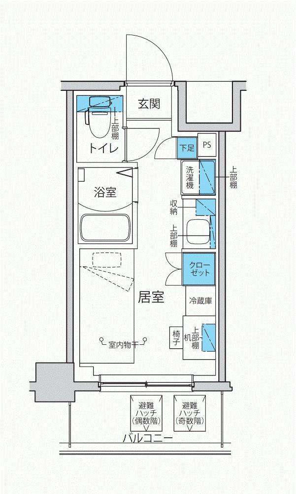 キャンパスヴィレッジ登戸(ワンルーム/6階)の間取り写真