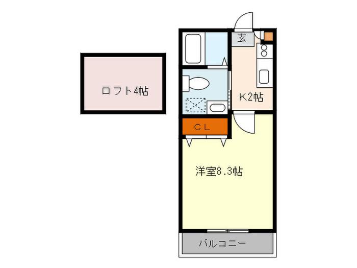 PIAANAKANO(1K/2階)の間取り写真