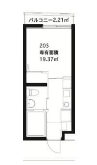 SPEC HOUSE白金台 スペックハウス白金台(1K/2階)の間取り写真
