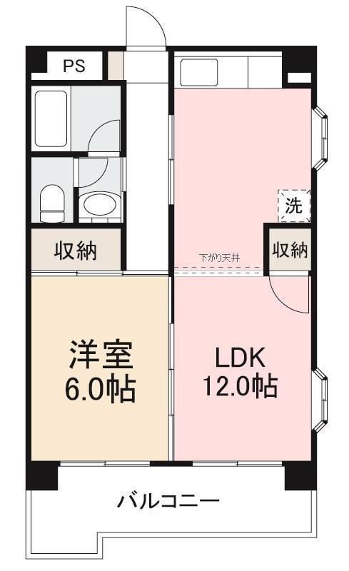 プラザアンジェロ(1LDK/1階)の間取り写真